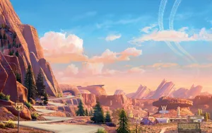 Welcome To Radiator Springs, The Heart Of Route 66 Wallpaper