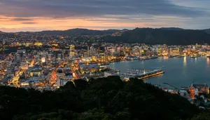 Wellington Cityscape Dusk View Wallpaper