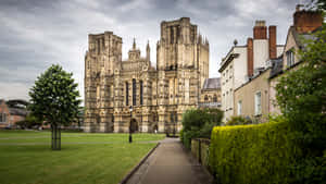 Wells Cathedral Exterior View Wallpaper