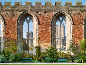 Wells Cathedral Through Ancient Arches Wallpaper