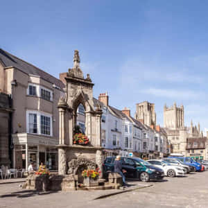 Wells Market Placeand Historic Monument Wallpaper