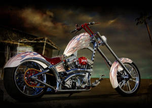 West Coast Choppers Fiery White Wallpaper