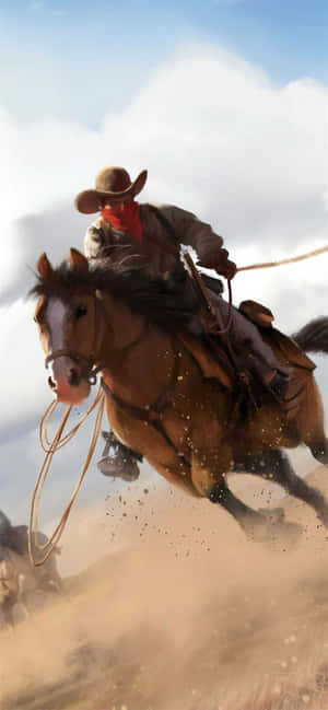 Western Cowboy Iphone 1242 X 2688 Wallpaper