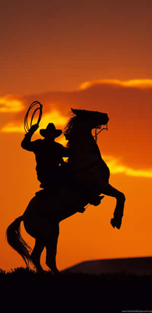 Western Cowboy Iphone 1440 X 2960 Wallpaper