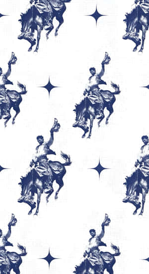 Western Rodeo Pattern Wallpaper