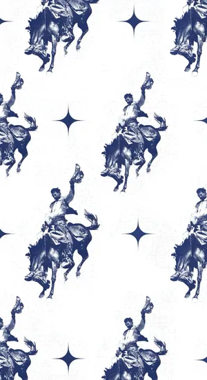 Western Rodeo Pattern Wallpaper