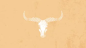 Western Skull Illustration Wallpaper