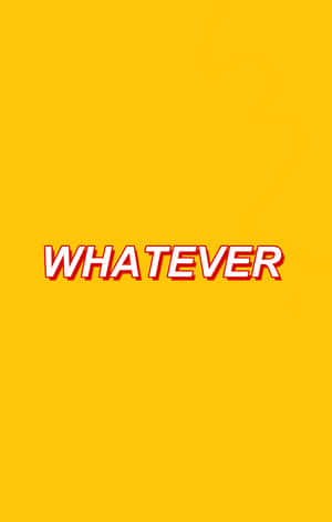 Whatever Simple Yellow Phone Wallpaper