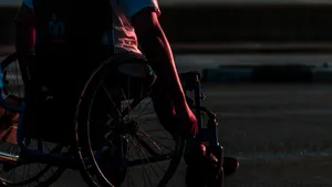 Wheelchair User Dusk Silhouette Wallpaper