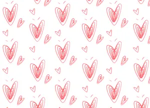 Whimsical Cute Hearts Illustration Wallpaper