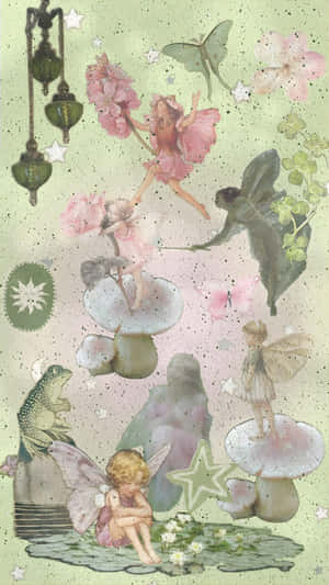Whimsical Grunge Fairycore Scene Wallpaper