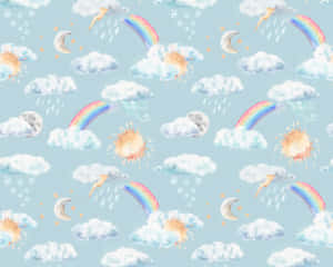 Whimsical_ Weather_ Patterns Wallpaper