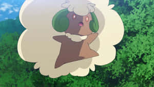 Whimsicott Anime Jumping Wallpaper