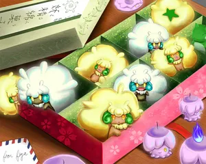 Whimsicott Candy Box Wallpaper
