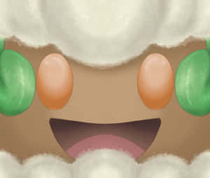 Whimsicott Happy Face Wallpaper