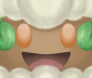 Whimsicott Happy Face Wallpaper