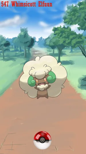 Whimsicott Iphone Pokeball Wallpaper