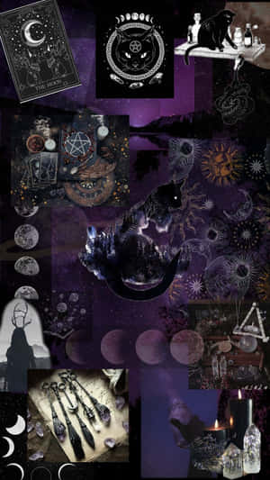 Whimsigoth Aesthetic Collage Wallpaper