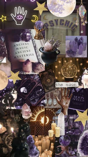 Whimsigoth Aesthetic Collage Wallpaper