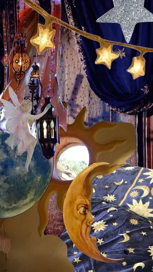 Whimsigoth Celestial Dreamscape Wallpaper