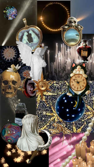 Whimsigoth Collage Aesthetic.jpg Wallpaper