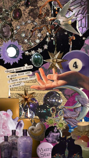 Whimsigoth Collage Aesthetic Wallpaper