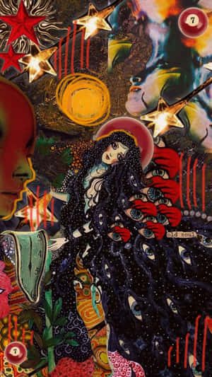 Whimsigoth Collage Art Wallpaper