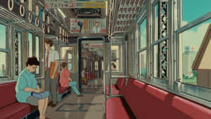 Whisper Of The Heart - Shizuku And Seiji On A Magical Adventure In The City Wallpaper