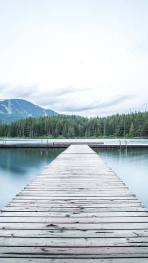 Whistler Coast Mountains Dock Lake Relaxing Iphone Wallpaper
