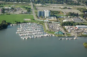 Whitby Marina Aerial View Wallpaper
