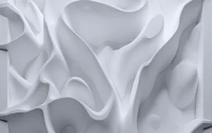 White Abstract Wave Clay Wallpaper
