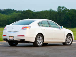 White Acura R L Luxury Sedan Wallpaper