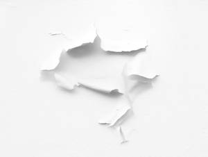 White Aesthetic Torn Wall Wallpaper