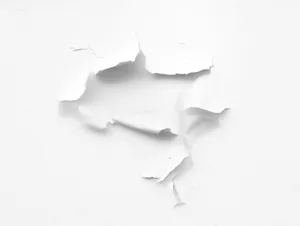 White Aesthetic Torn Wall Wallpaper