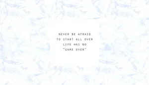 White Aesthetic Tumblr Never Be Afraid Crystal Surface Wallpaper