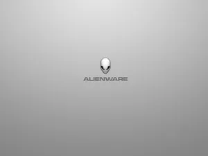 White Alienware In Gray Wallpaper