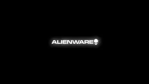 White Alienware Logo In Black Wallpaper