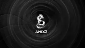 White Amd 4k Dragon Wallpaper