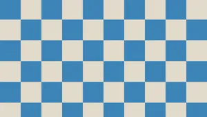 White And Baby Blue Checkered Board Wallpaper
