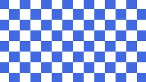 White And Cobalt Blue Checkered Wallpaper