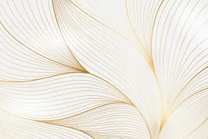 White And Gold Leaves Wallpaper