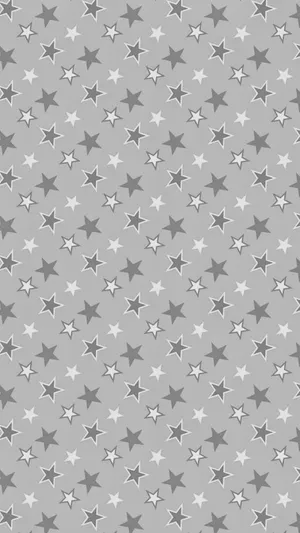 White And Gray Cute Stars Graphic Art Wallpaper