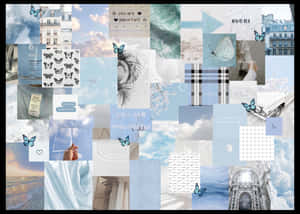 White And Pastel Blue Aesthetic Tumblr Image Wallpaper