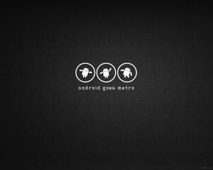 White Android Logo Black Mac Wallpaper