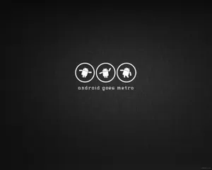 White Android Logo Black Mac Wallpaper