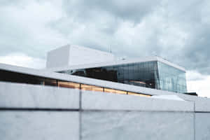 White Architecture Of Oslo Opera House Wallpaper