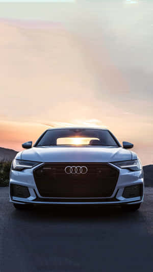 White Audi Car Iphone Wallpaper