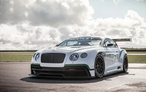 White Bentley Sports Car Wallpaper