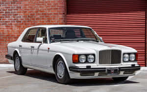 White Bentley Turbo R Classic Luxury Car Wallpaper