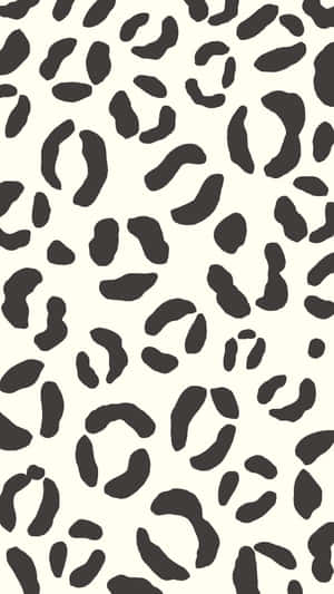 White Black Leopard Print Wallpaper